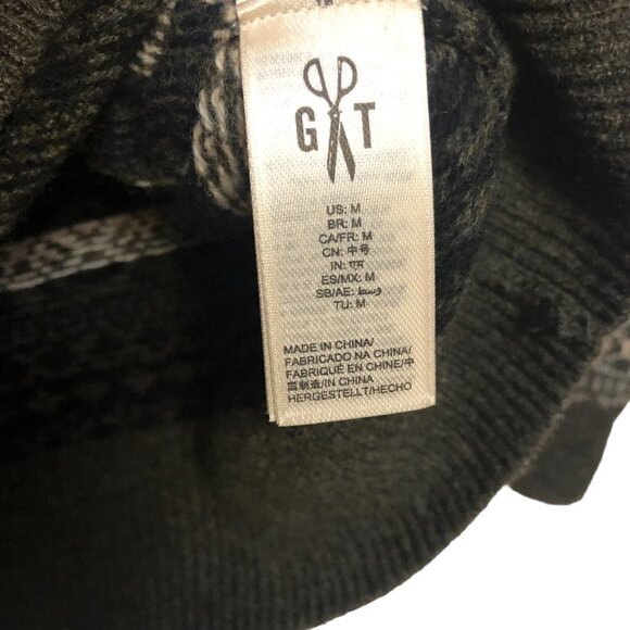 Goodthreads Fair Isle Sweater 100%  Lamb's Wool Men's M Pullover Crew Neck NWT - Picture 6 of 8